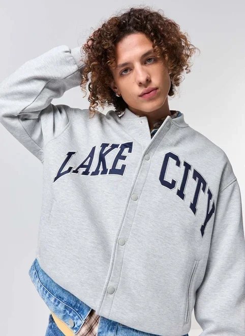jaqueta bomber moletom college jaqueta bomber moletom college