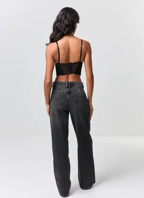 cropped tule corsetado cropped tule corsetado