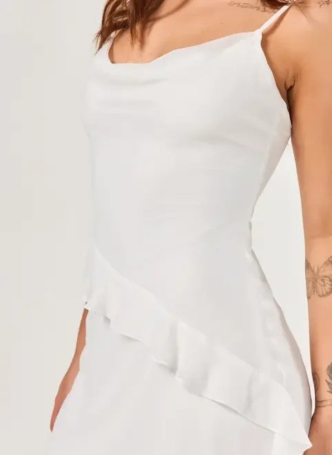 vestido curto chiffon assimétrico vestido curto chiffon assimétrico