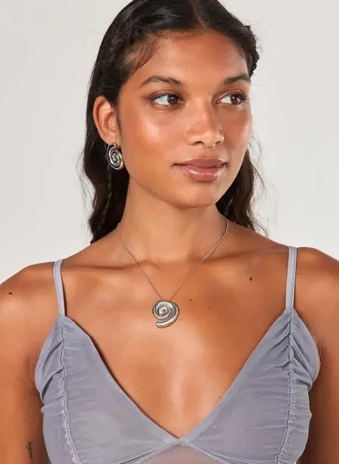 conjunto brinco e colar espiral conjunto brinco e colar espiral