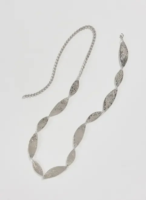 cinto body chain folhas prateadas cinto body chain folhas prateadas