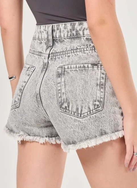 short jeans cinza strass short jeans cinza strass