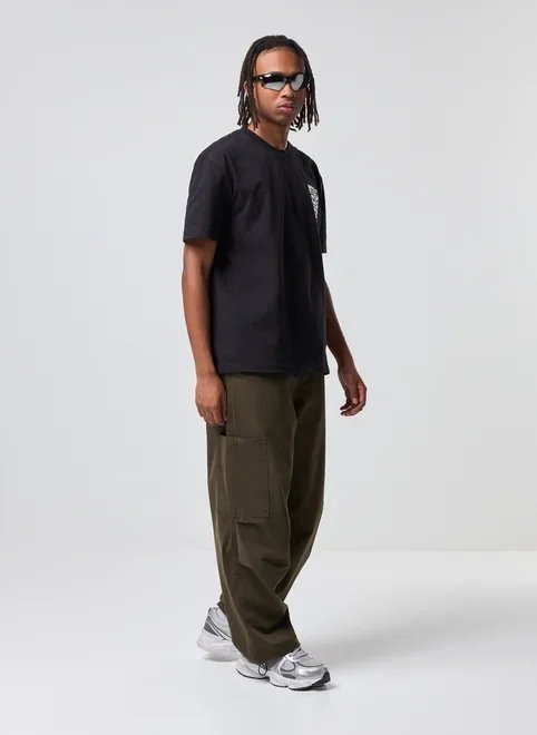 calça sarja parachute cargo calça sarja parachute cargo