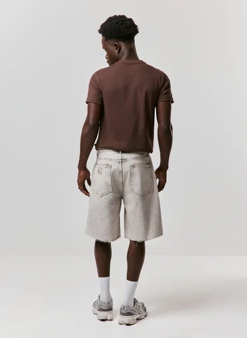 jorts jeans cinza super baggy jorts jeans cinza super baggy