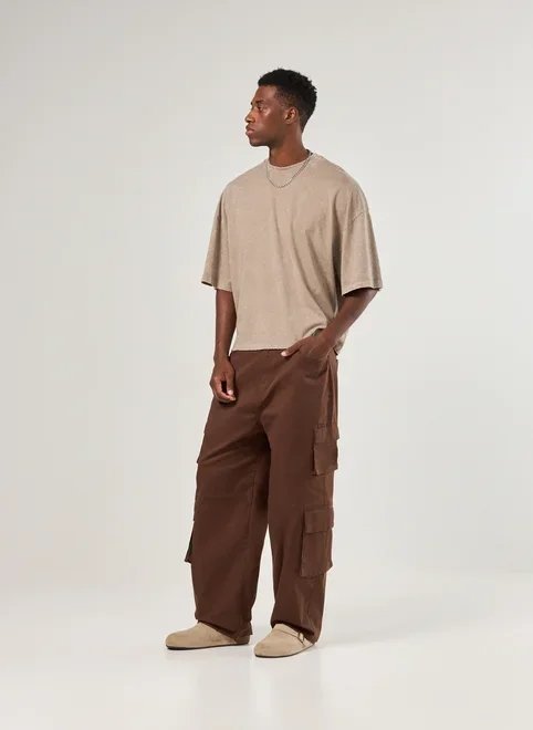 calça sarja baggy cargo calça sarja baggy cargo
