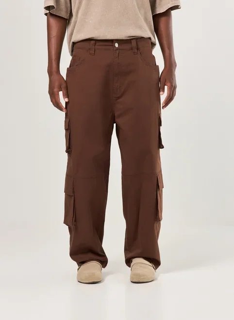 calça sarja baggy cargo calça sarja baggy cargo