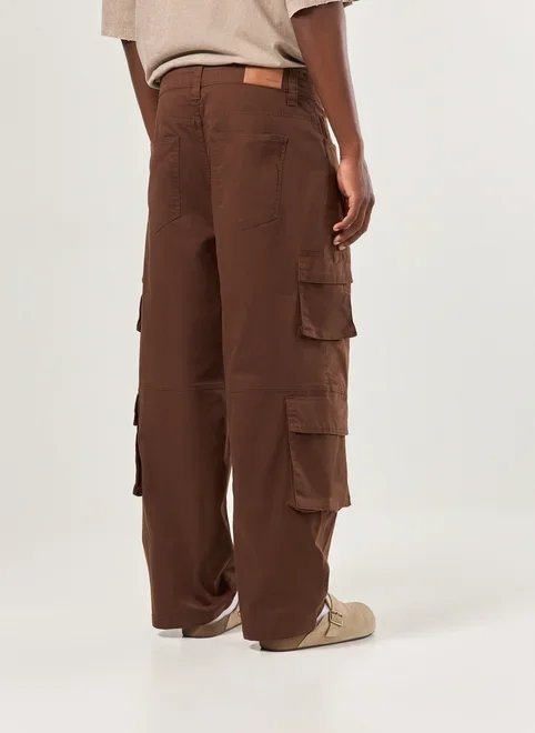 calça sarja baggy cargo calça sarja baggy cargo
