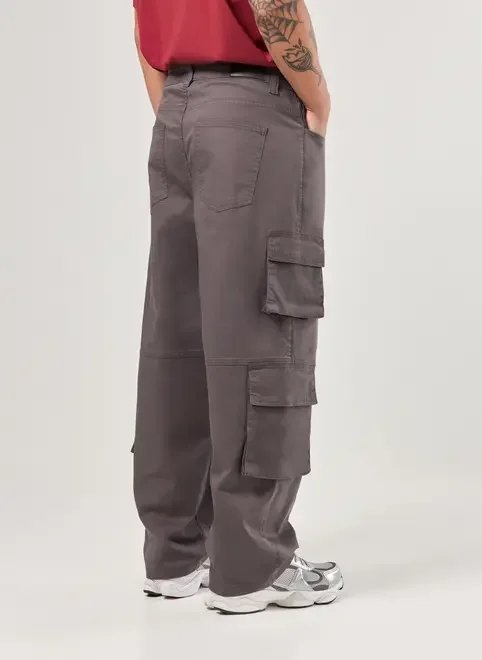 calça sarja baggy cargo calça sarja baggy cargo