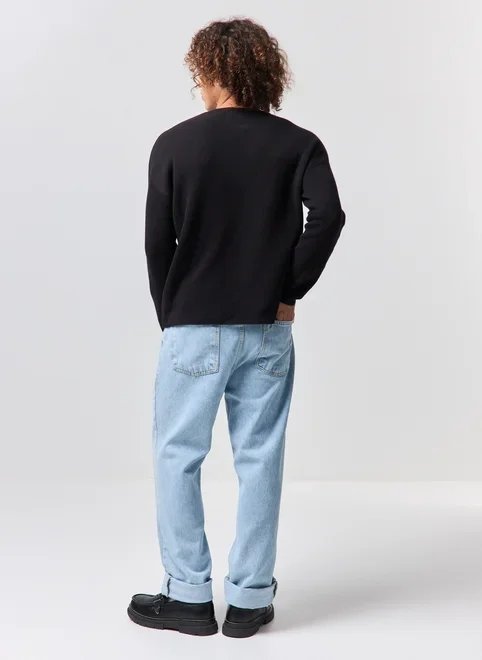 blusa manga longa tricô bordado blusa manga longa tricô bordado