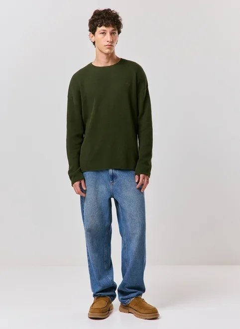 blusa manga longa tricô bordado blusa manga longa tricô bordado
