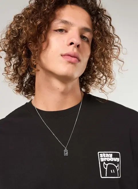 colar prateado carta estrela colar prateado carta estrela