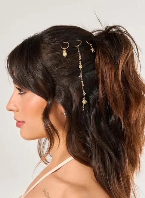 pingente de cabelo dourado summer pingente de cabelo dourado summer