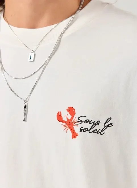 conjunto 3 colares prateados sardinha conjunto 3 colares prateados sardinha