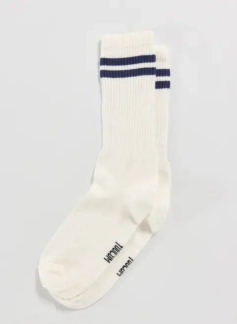meia off-white listras azul-marinho meia off-white listras azul-marinho