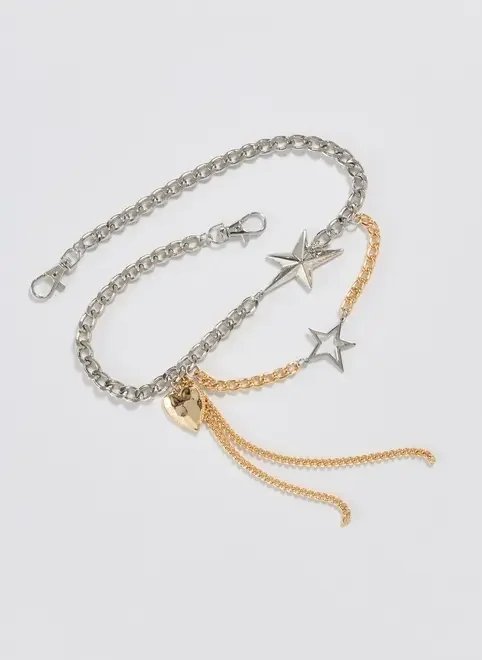 corrente para calça prateada e dourada corrente para calça prateada e dourada