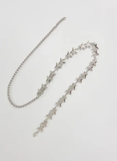 body chain prateada estrelas body chain prateada estrelas