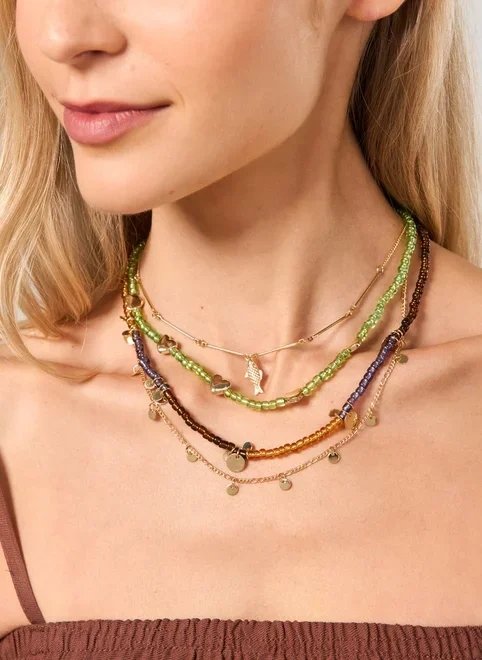 conjunto 4 colares miçangas conjunto 4 colares miçangas