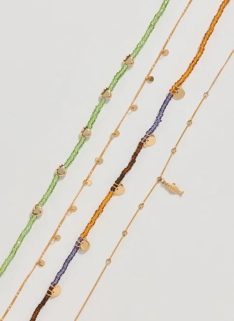 conjunto 4 colares miçangas conjunto 4 colares miçangas