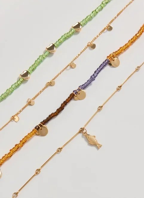 conjunto 4 colares miçangas conjunto 4 colares miçangas