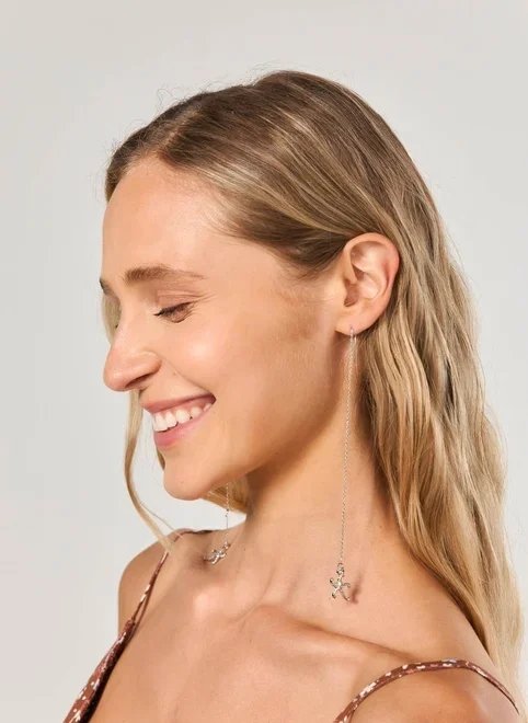 kit brincos prateados fundo do mar kit brincos prateados fundo do mar