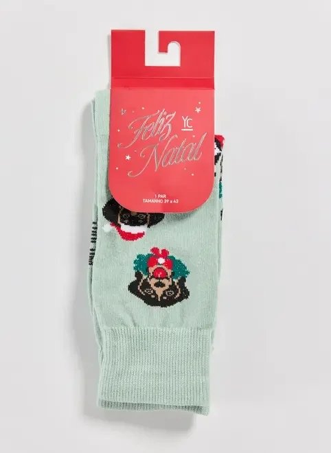 meia verde cachorrinhos natalinos meia verde cachorrinhos natalinos