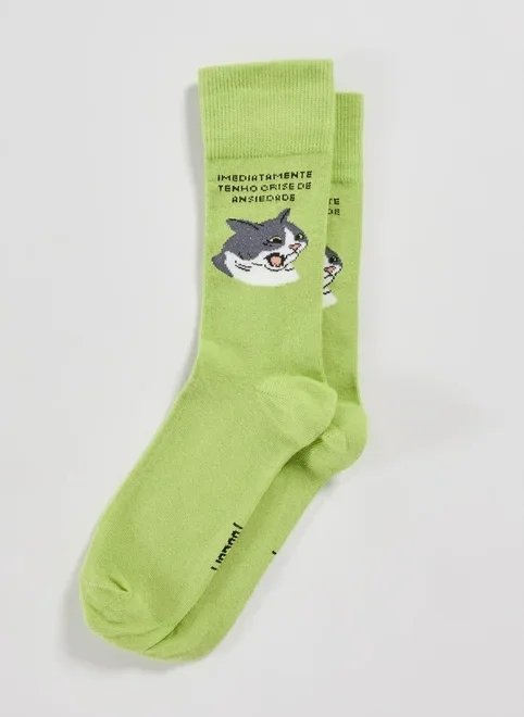 meia verde gatinho ansiedade meia verde gatinho ansiedade