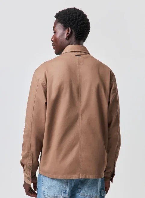 jaqueta estilo camisa sarja bolsos jaqueta estilo camisa sarja bolsos