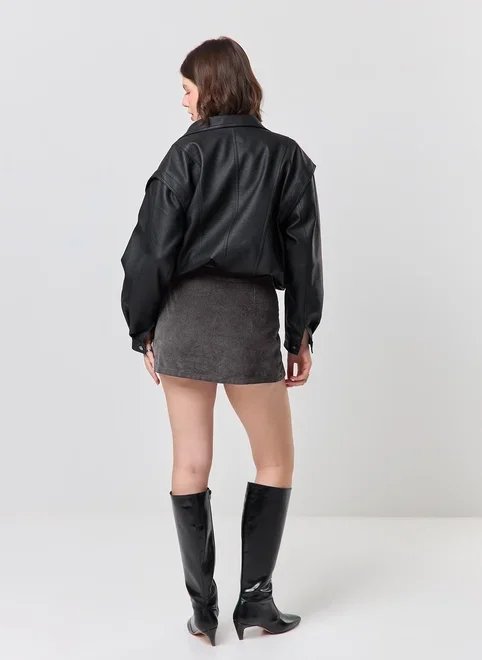short saia cotelê fendas short saia cotelê fendas
