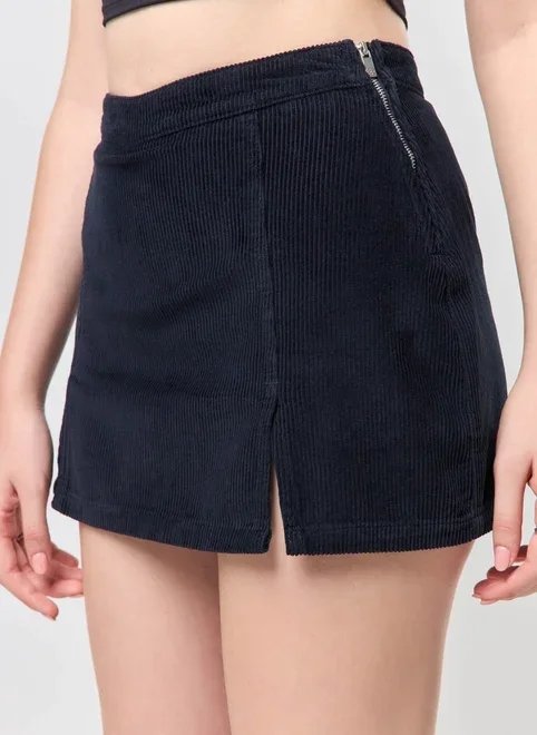 short saia cotelê fendas short saia cotelê fendas