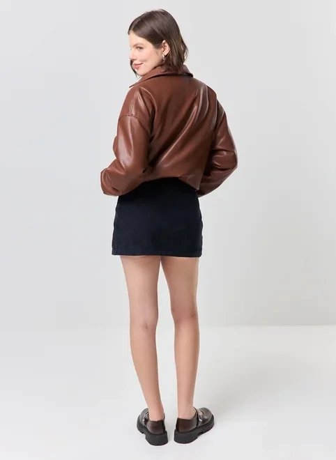short saia cotelê fendas short saia cotelê fendas