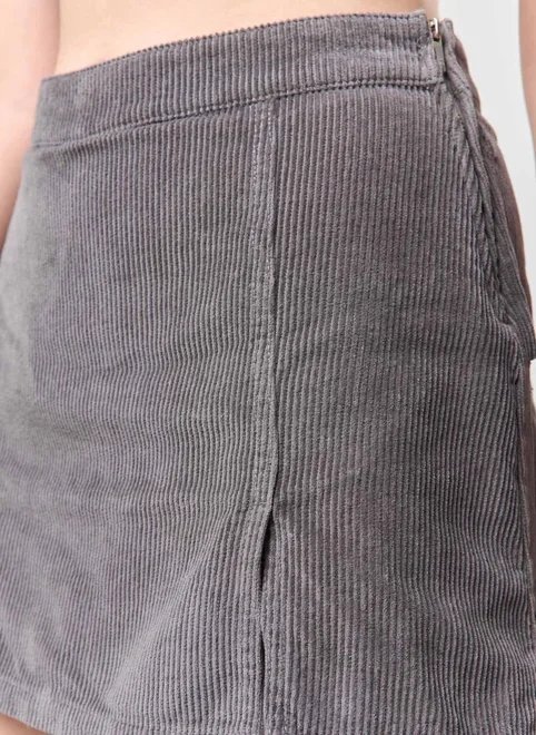 short saia cotelê fendas short saia cotelê fendas