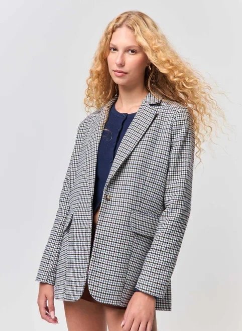 blazer xadrez pied de poule blazer xadrez pied de poule