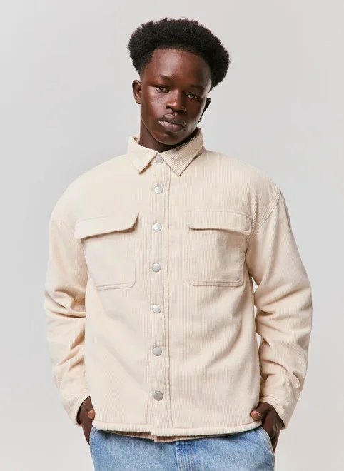 jaqueta worker cotelê off white jaqueta worker cotelê off white