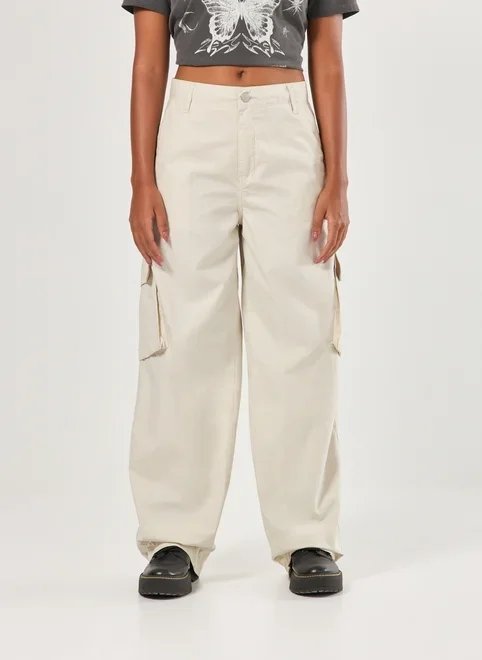 calça sarja baggy cargo areia calça sarja baggy cargo areia