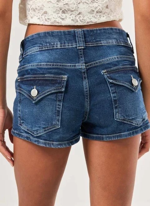 short jeans escuro micro cintura baixa short jeans escuro micro cintura baixa