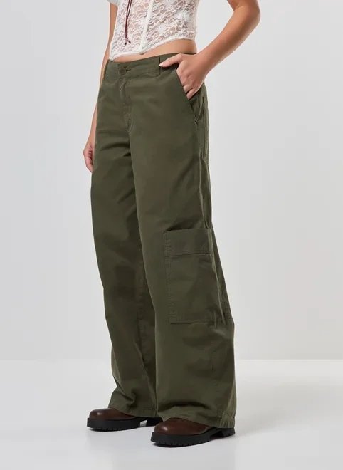 calça sarja super baggy cargo verde calça sarja super baggy cargo verde