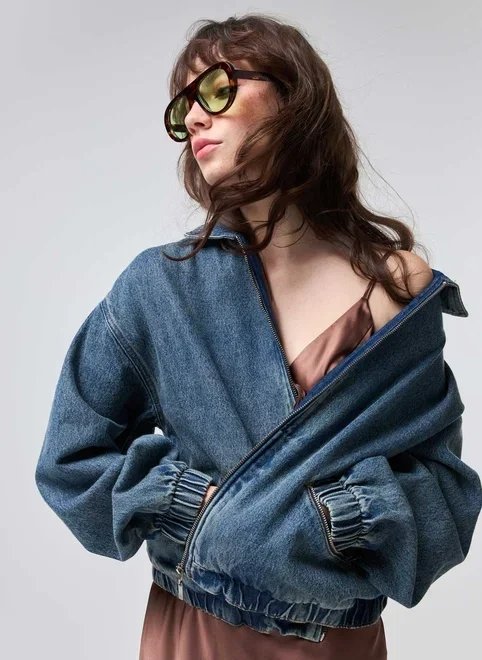 jaqueta bomber jeans escuro jaqueta bomber jeans escuro