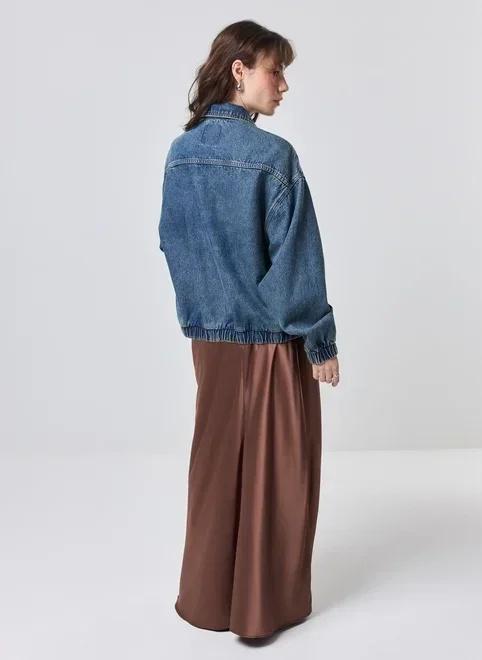 jaqueta bomber jeans escuro jaqueta bomber jeans escuro