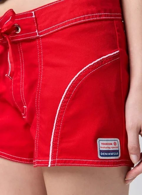 short sarja vermelho cintura baixa short sarja vermelho cintura baixa