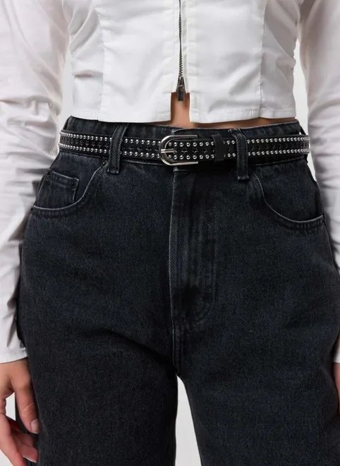 cinto poliuretano preto estrelinhas vazadas cinto poliuretano preto estrelinhas vazadas