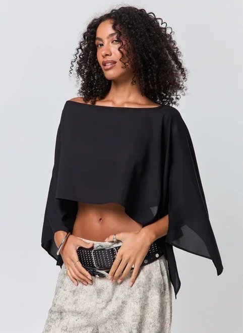 blusa capa chiffon marrom blusa capa chiffon marrom