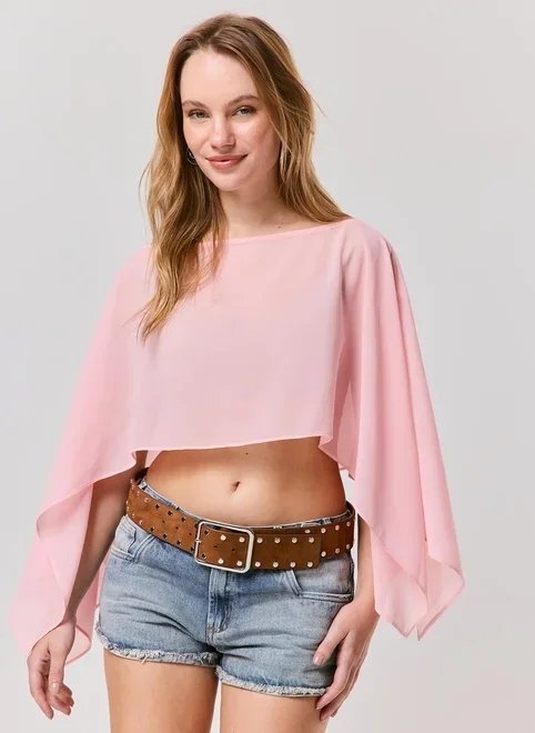 blusa capa chiffon blusa capa chiffon
