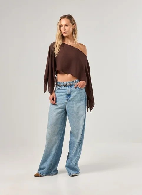 blusa capa chiffon marrom blusa capa chiffon marrom