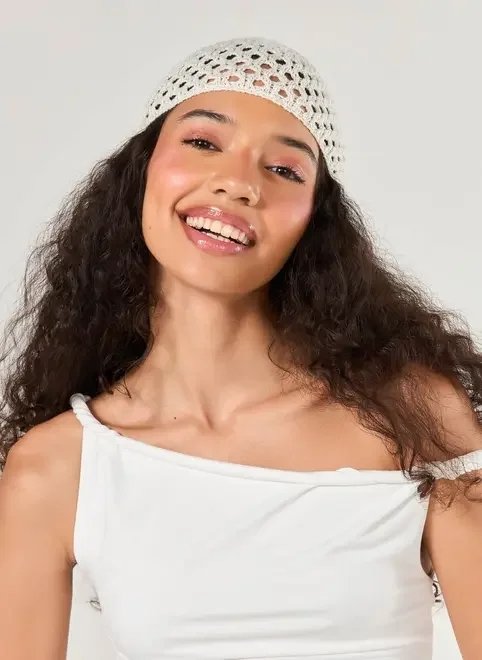 touca head piece crochê touca head piece crochê