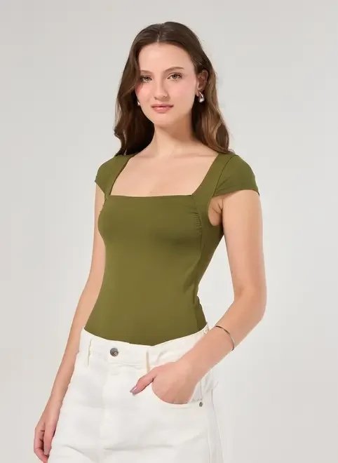 body poliamida verde franzido busto body poliamida verde franzido busto