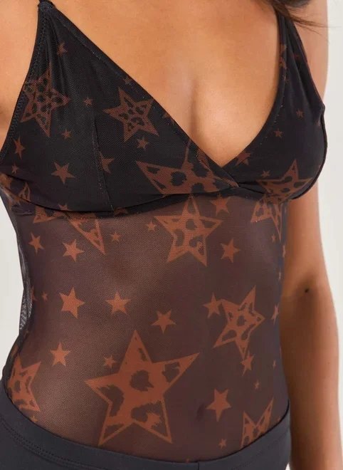 body em tule de estrelas body em tule de estrelas