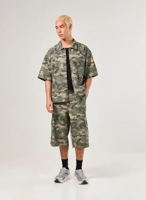 jorts sarja camuflada super baggy jorts sarja camuflada super baggy