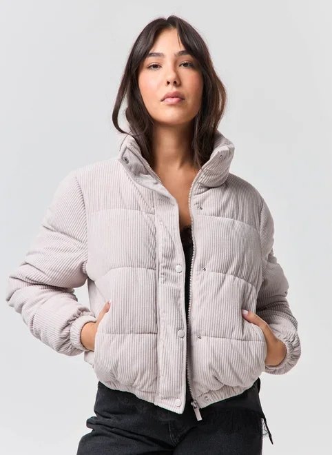 jaqueta puffer cotelê jaqueta puffer cotelê