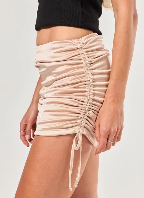 mini saia poliamida cintilante franzidos mini saia poliamida cintilante franzidos