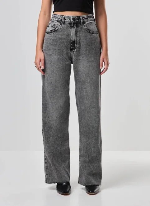 calça jeans cintura alta wide leg calça jeans cintura alta wide leg